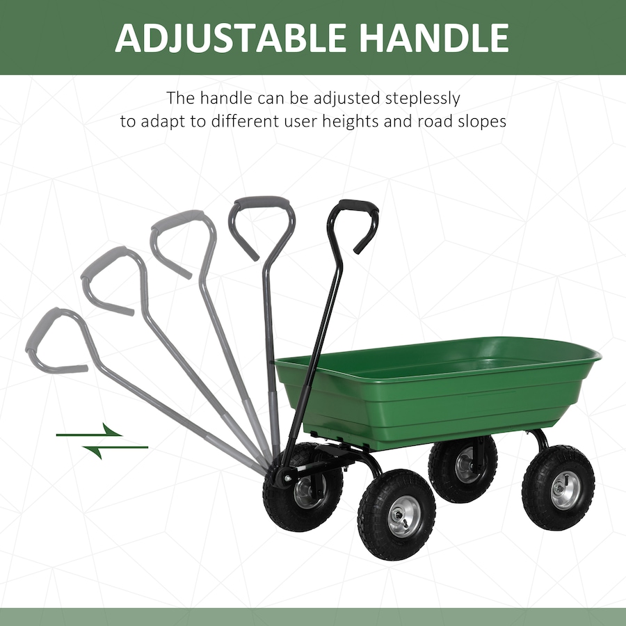 Image 987923_ALTMORE3.jpg, Product 987-923 / Price $108.30, Outsunny Steel Garden Cart with Handle and 10" Pneumatic Tires from Outsunny on TSC.ca's Home & Garden department