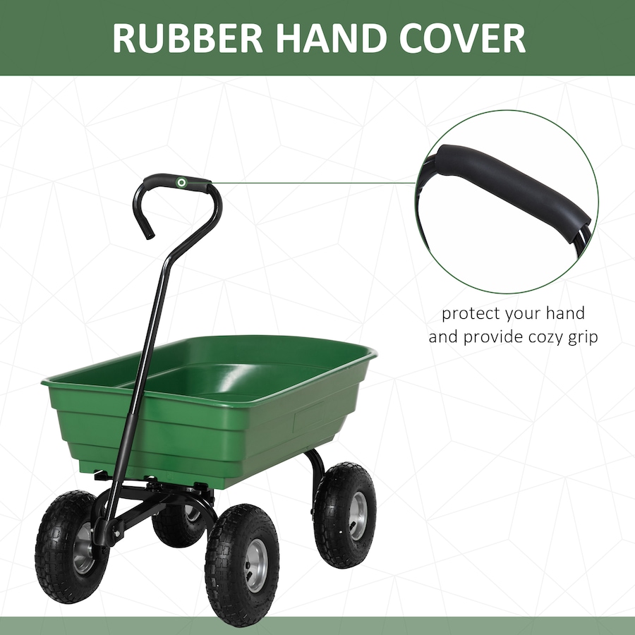 Image 987923_ALTMORE4.jpg, Product 987-923 / Price $108.30, Outsunny Steel Garden Cart with Handle and 10" Pneumatic Tires from Outsunny on TSC.ca's Home & Garden department