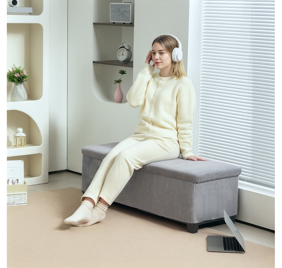 Image 987927_ALTMORE1.jpg, Product 987-927 / Price $119.99 - $129.99, HOMCOM 44 Inches Storage Ottoman Bench with Lid, Legs, Foot Rest from HOMCOM on TSC.ca's Home & Garden department