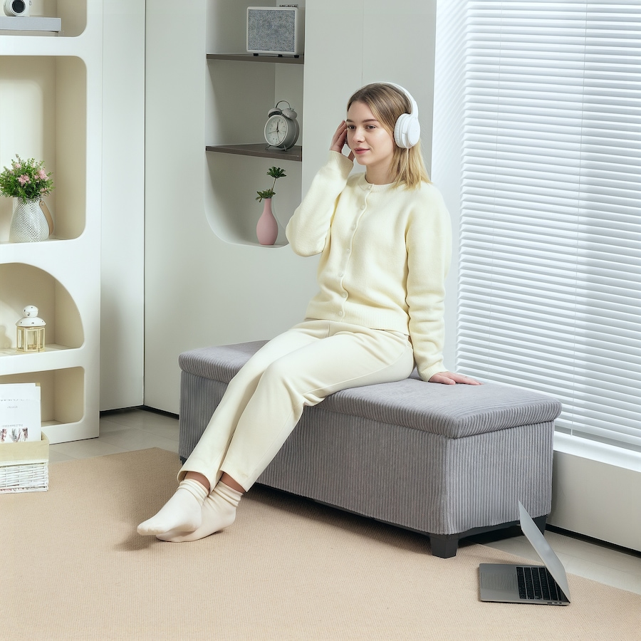 Image 987927_ALTMORE1.jpg, Product 987-927 / Price $116.39 - $119.30, HOMCOM 44 Inches Storage Ottoman Bench with Lid, Legs, Foot Rest from HOMCOM on TSC.ca's Home & Garden department