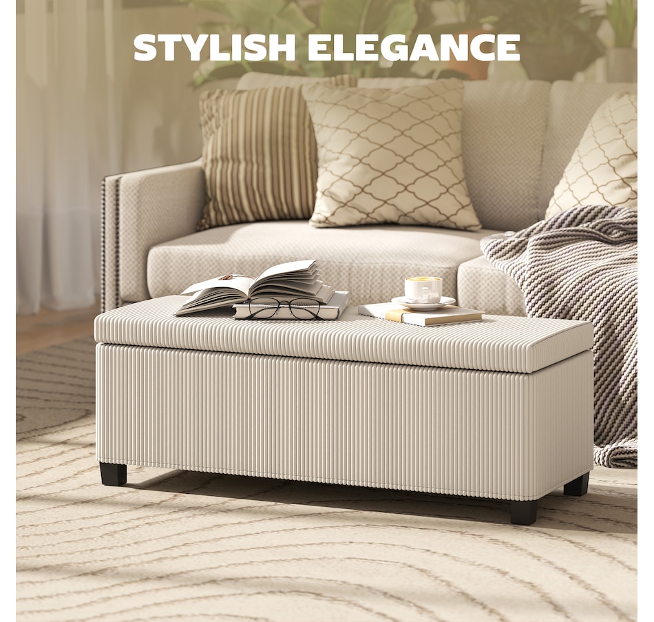 Image 987927_ALTMORE11.jpg, Product 987-927 / Price $119.99 - $129.99, HOMCOM 44 Inches Storage Ottoman Bench with Lid, Legs, Foot Rest from HOMCOM on TSC.ca's Home & Garden department