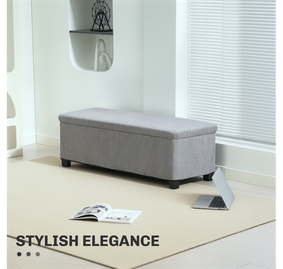 Image 987927_ALTMORE3.jpg, Product 987-927 / Price $119.99 - $129.99, HOMCOM 44 Inches Storage Ottoman Bench with Lid, Legs, Foot Rest from HOMCOM on TSC.ca's Home & Garden department