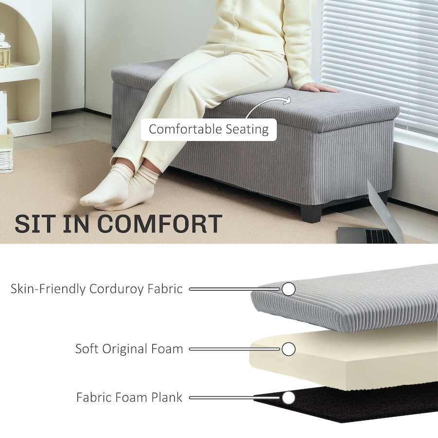 Image 987927_ALTMORE4.jpg, Product 987-927 / Price $116.39 - $119.30, HOMCOM 44 Inches Storage Ottoman Bench with Lid, Legs, Foot Rest from HOMCOM on TSC.ca's Home & Garden department