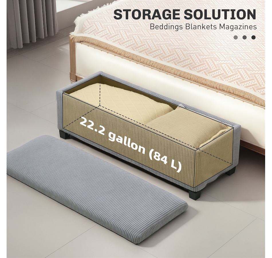 Image 987927_ALTMORE5.jpg, Product 987-927 / Price $119.99 - $129.99, HOMCOM 44 Inches Storage Ottoman Bench with Lid, Legs, Foot Rest from HOMCOM on TSC.ca's Home & Garden department