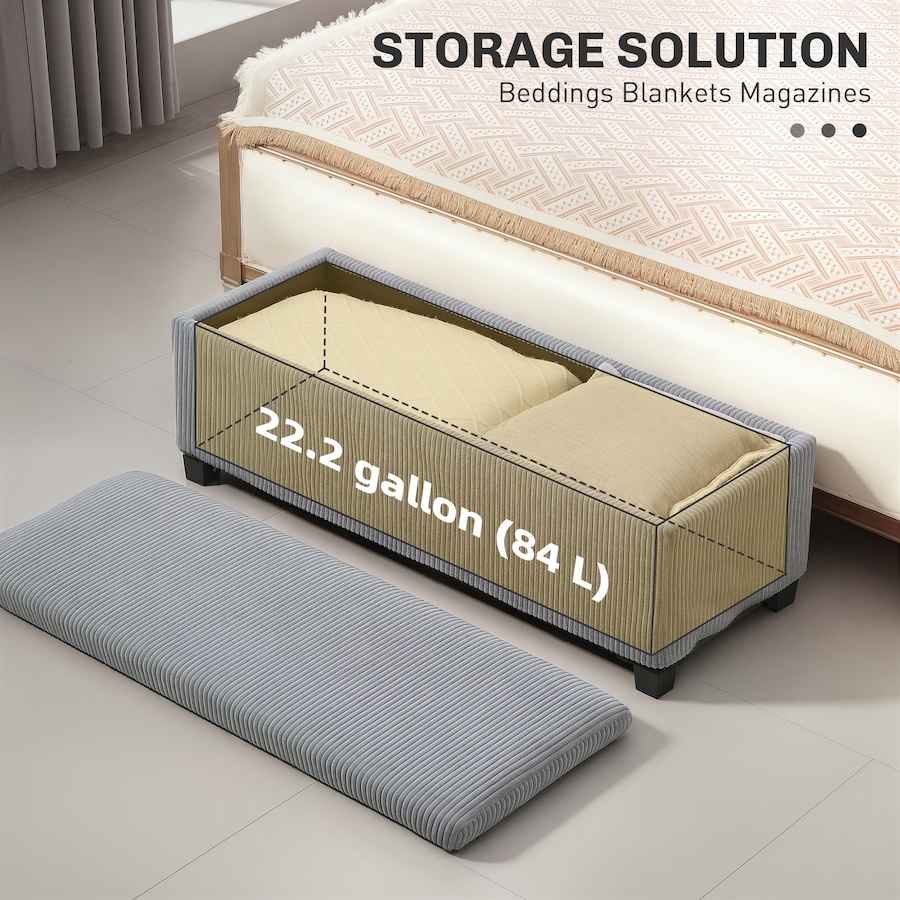 Image 987927_ALTMORE5.jpg, Product 987-927 / Price $116.39 - $119.30, HOMCOM 44 Inches Storage Ottoman Bench with Lid, Legs, Foot Rest from HOMCOM on TSC.ca's Home & Garden department