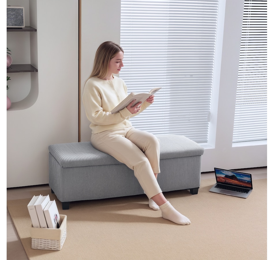 Image 987927_ALTMORE8.jpg, Product 987-927 / Price $119.99 - $129.99, HOMCOM 44 Inches Storage Ottoman Bench with Lid, Legs, Foot Rest from HOMCOM on TSC.ca's Home & Garden department