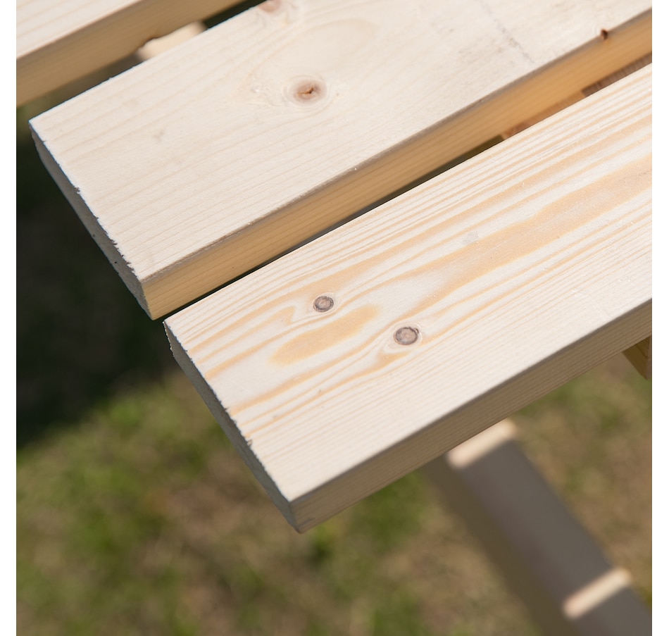 Image 987938_ALTMORE7.jpg, Product 987-938 / Price $229.99, Outsunny Wood Picnic Table Set with Built-in Benches Umbrella Hole Natural from Outsunny on TSC.ca's Home & Garden department