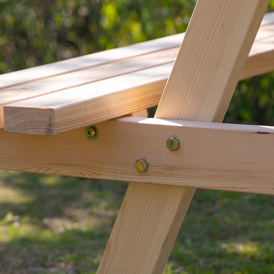 Image 987938_ALTMORE8.jpg, Product 987-938 / Price $229.99, Outsunny Wood Picnic Table Set with Built-in Benches Umbrella Hole Natural from Outsunny on TSC.ca's Home & Garden department