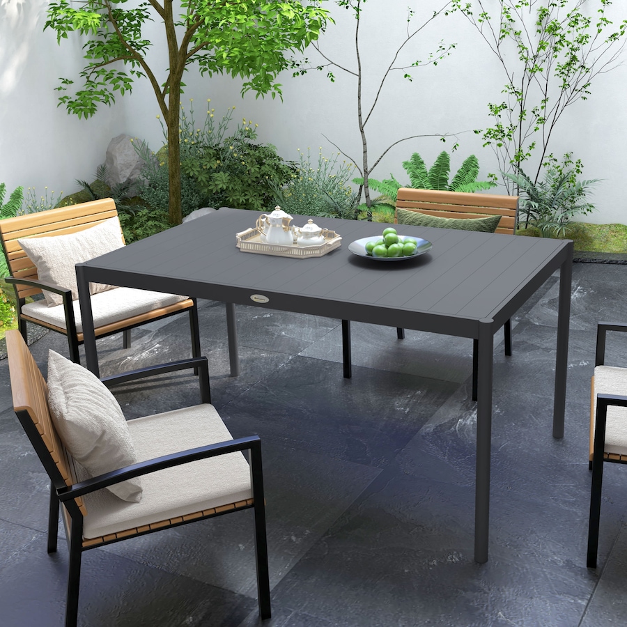 Image 987942_ALTMORE7.jpg, Product 987-942 / Price $184.99, Outsunny Outdoor Dining Table w/ Aluminium Frame, Garden Table, Dark Grey from Outsunny on TSC.ca's Home & Garden department