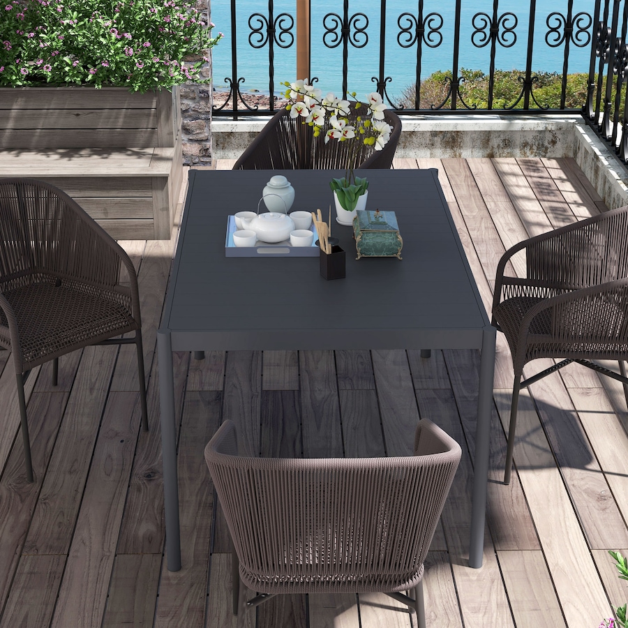 Image 987942_ALTMORE8.jpg, Product 987-942 / Price $184.99, Outsunny Outdoor Dining Table w/ Aluminium Frame, Garden Table, Dark Grey from Outsunny on TSC.ca's Home & Garden department