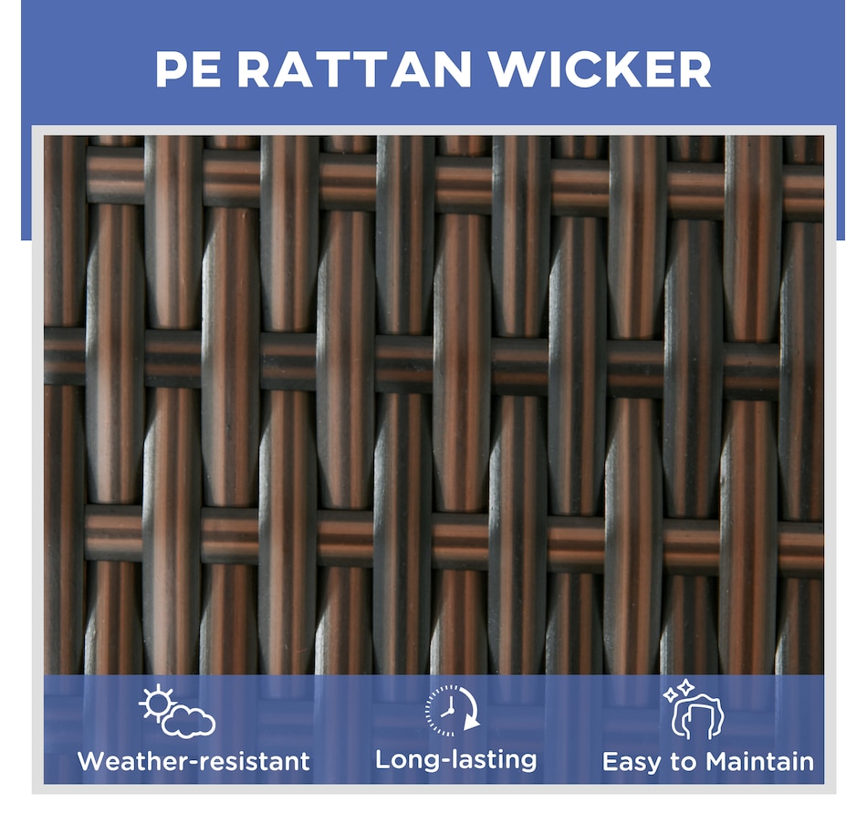Image 987962_ALTMORE3.jpg, Product 987-962 / Price $459.99, Wicker Patio Lounger Set with Cushions, Reclining Lounger, Dark Blue from Outsunny on TSC.ca's Home & Garden department