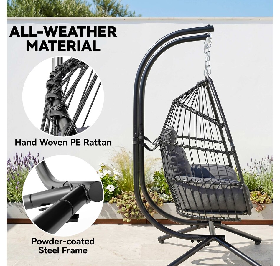 Image 987969_ALTMORE10.jpg, Product 987-969 / Price $359.99, Outsunny Double Hanging Egg Chair, Foldable Hammock Chair, Dark Grey from Outsunny on TSC.ca's Home & Garden department