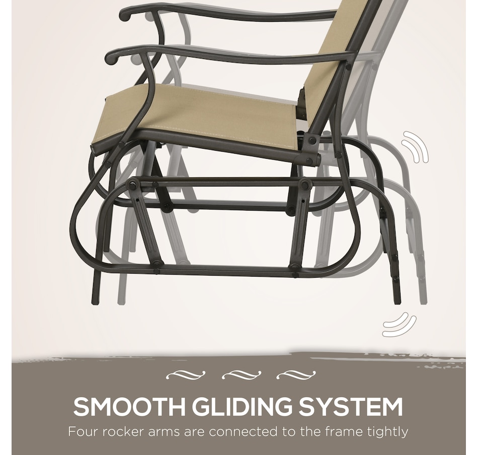 Image 987986_ALTMORE5.jpg, Product 987-986 / Price $254.99, Outsunny 3PCs Glider Rocking Chairs with Table for Patio Garden, Mixed Grey from Outsunny on TSC.ca's Home & Garden department