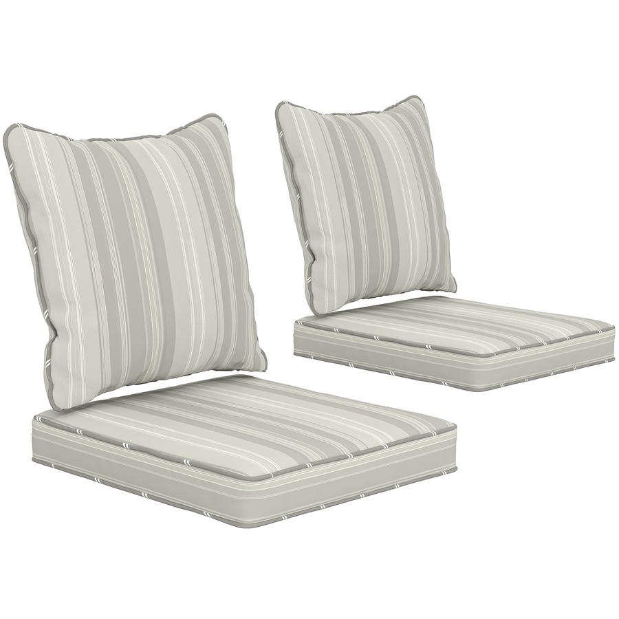 Image 987989.jpg, Product 987-989 / Price $129.99, Outsunny Outdoor Chair Cushions with Backrest for Garden Patio, Grey from Outsunny on TSC.ca's Home & Garden department
