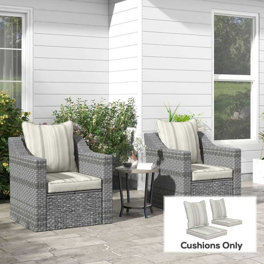 Image 987989_ALTMORE1.jpg, Product 987-989 / Price $129.99, Outsunny Outdoor Chair Cushions with Backrest for Garden Patio, Grey from Outsunny on TSC.ca's Home & Garden department