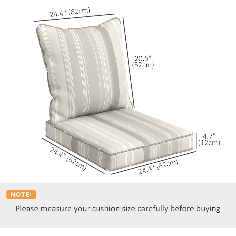 Image 987989_ALTMORE2.jpg, Product 987-989 / Price $129.99, Outsunny Outdoor Chair Cushions with Backrest for Garden Patio, Grey from Outsunny on TSC.ca's Home & Garden department
