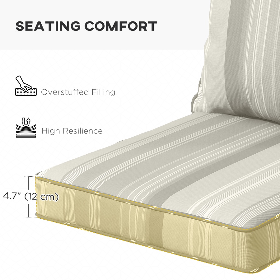 Image 987989_ALTMORE5.jpg, Product 987-989 / Price $129.99, Outsunny Outdoor Chair Cushions with Backrest for Garden Patio, Grey from Outsunny on TSC.ca's Home & Garden department