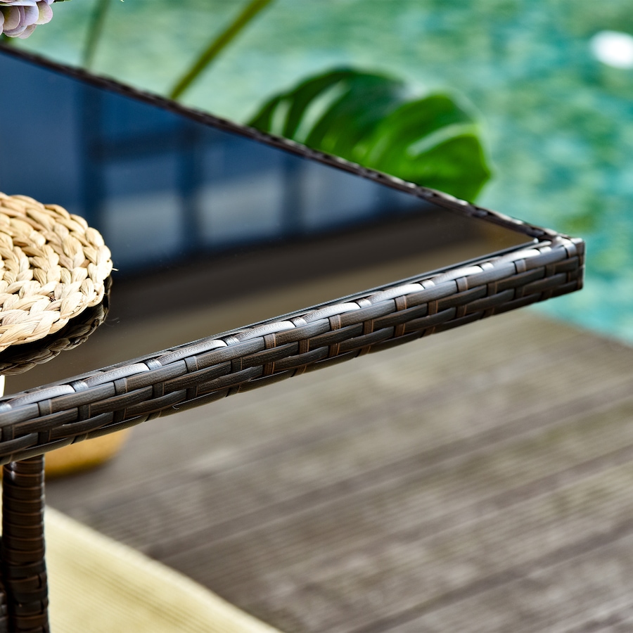 Image 987991_ALTMORE8.jpg, Product 987-991 / Price $289.99, Outsunny Patio Rattan Dining Table with Tempered Glass Top, Storage Shelf from Outsunny on TSC.ca's Home & Garden department