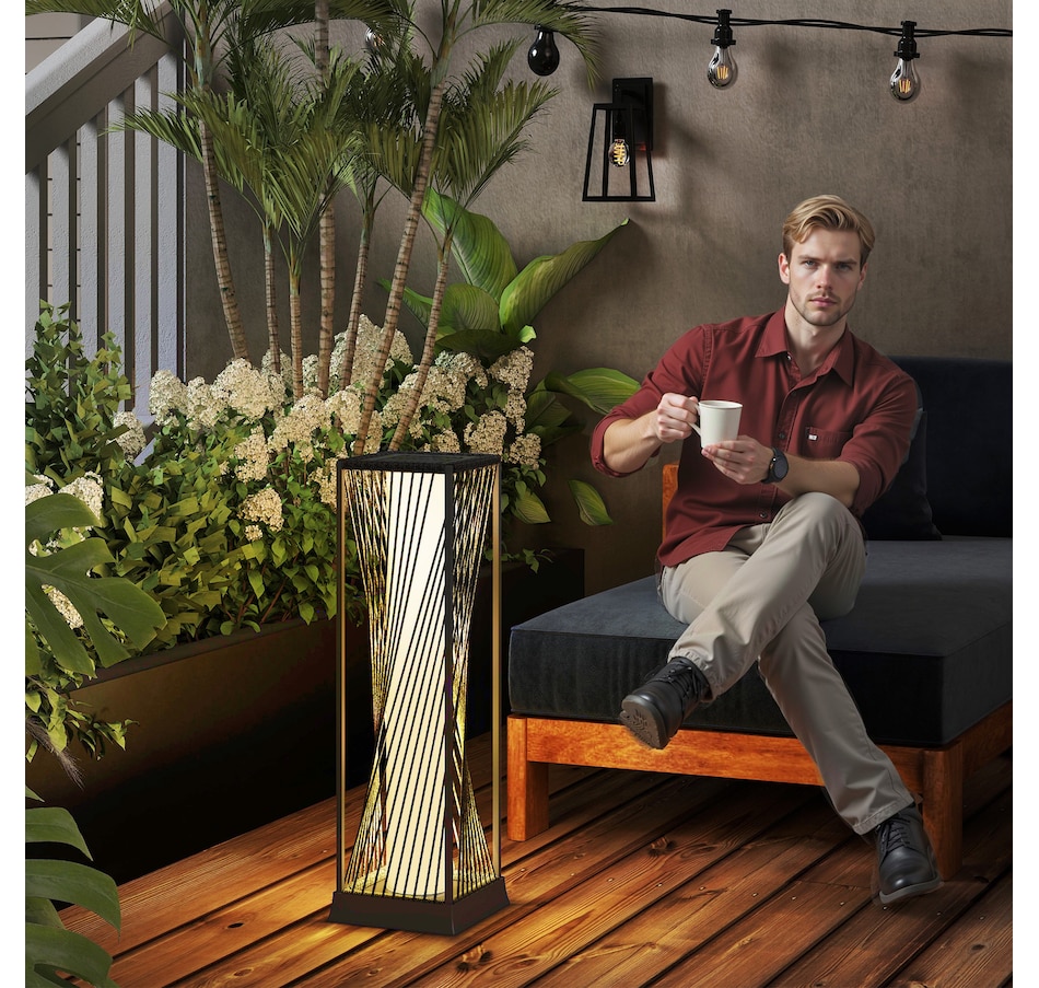 Image 988003_ALTMORE1.jpg, Product 988-003 / Price $69.99, Outsunny Rattan Solar Floor Lamp, Outdoor Lamp with Auto On/Off LED Lights from Outsunny on TSC.ca's Home & Garden department