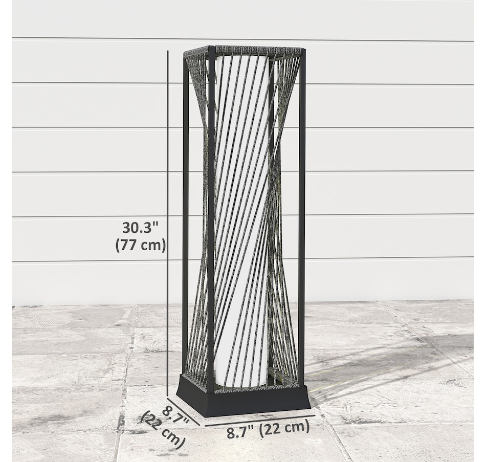 Image 988003_ALTMORE2.jpg, Product 988-003 / Price $69.99, Outsunny Rattan Solar Floor Lamp, Outdoor Lamp with Auto On/Off LED Lights from Outsunny on TSC.ca's Home & Garden department