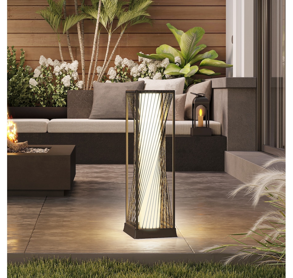 Image 988003_ALTMORE8.jpg, Product 988-003 / Price $69.99, Outsunny Rattan Solar Floor Lamp, Outdoor Lamp with Auto On/Off LED Lights from Outsunny on TSC.ca's Home & Garden department