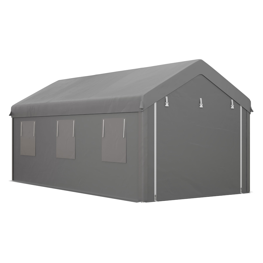 Image 988005_ALTMORE8.jpg, Product 988-005 / Price $469.99, Outsunny 10' x 20' Carport, Heavy Duty Car Port with 6 Window and 2 Doors from Outsunny on TSC.ca's Home & Garden department