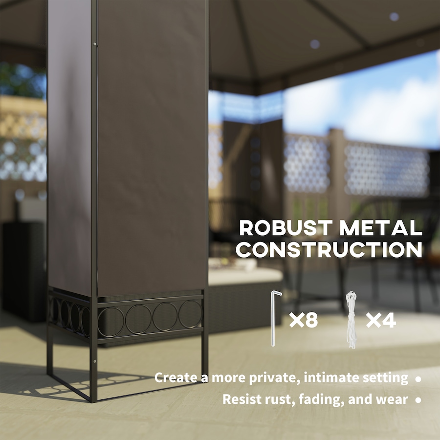 Image 988006_ALTMORE7.jpg, Product 988-006 / Price $204.99, Outsunny 10 x 10 FT Canopy Gazebo, Double Roof Outdoor Gazebo, Khaki from Outsunny on TSC.ca's Home & Garden department