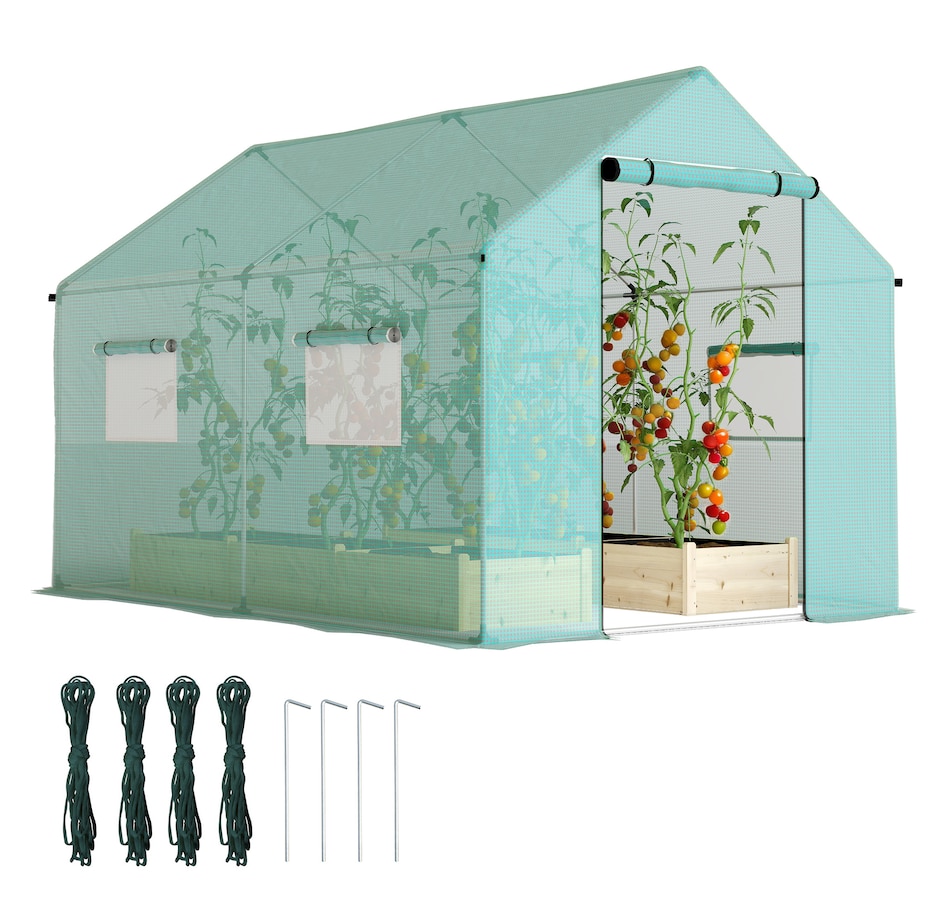Image 988007.jpg, Product 988-007 / Price $109.99, Outsunny Tunnel Greenhouse with UV-resistant PE Cover, 6.6' x 10' x 6.6' from Outsunny on TSC.ca's Home & Garden department