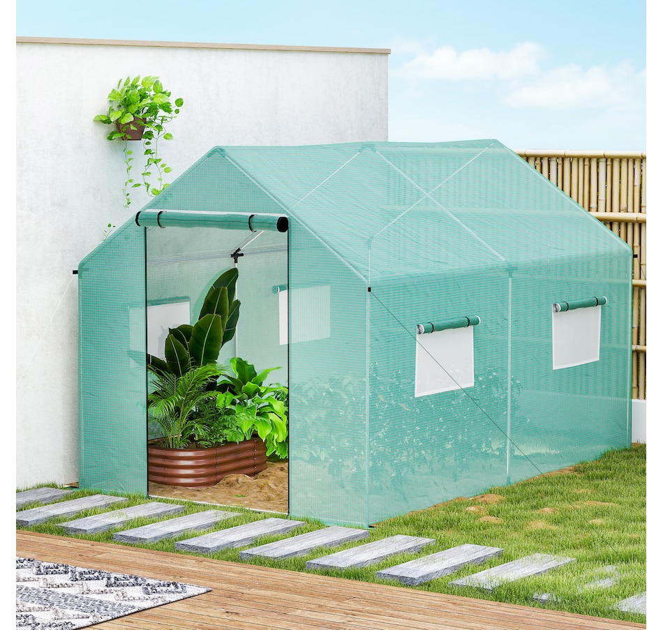 Image 988007_ALTMORE7.jpg, Product 988-007 / Price $109.99, Outsunny Tunnel Greenhouse with UV-resistant PE Cover, 6.6' x 10' x 6.6' from Outsunny on TSC.ca's Home & Garden department