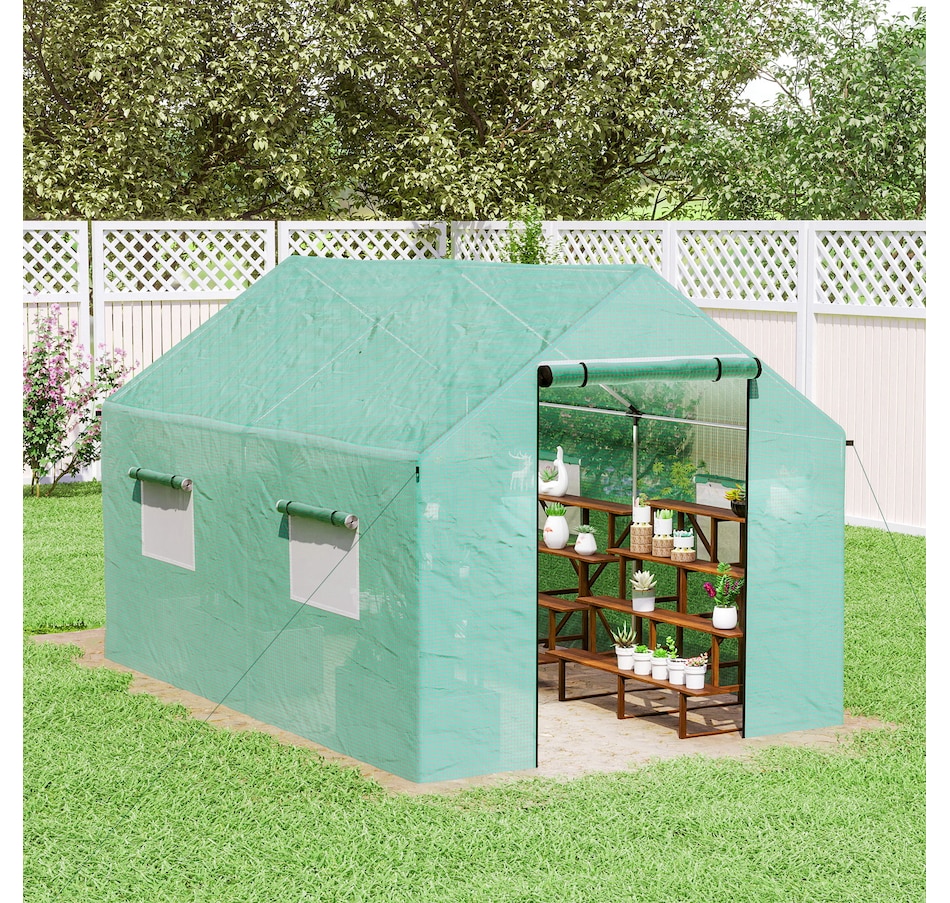 Image 988007_ALTMORE8.jpg, Product 988-007 / Price $109.99, Outsunny Tunnel Greenhouse with UV-resistant PE Cover, 6.6' x 10' x 6.6' from Outsunny on TSC.ca's Home & Garden department