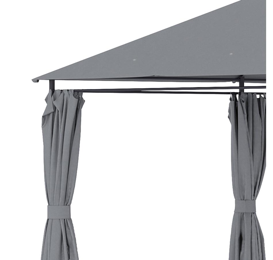 Image 988011_ALTMORE7.jpg, Product 988-011 / Price $249.99, Outsunny 10' x 13' Outdoor Patio Gazebo w/ Steel Frame and Curtains, Grey from Outsunny on TSC.ca's Home & Garden department