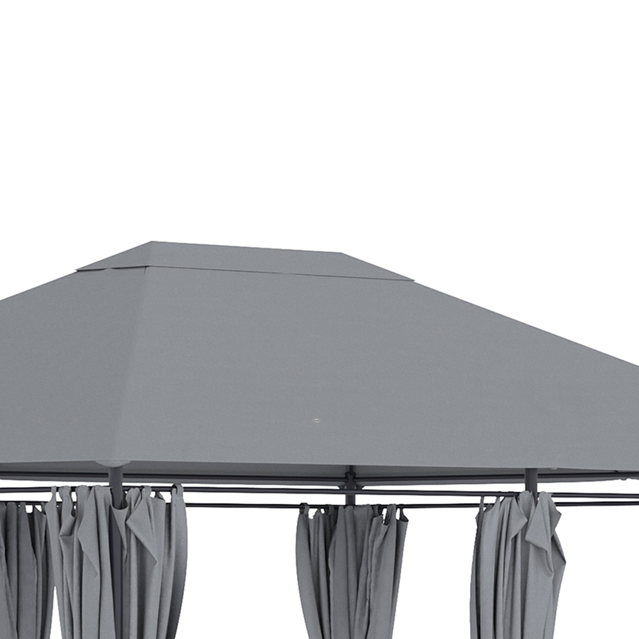 Image 988011_ALTMORE8.jpg, Product 988-011 / Price $239.99, Outsunny 10' x 13' Outdoor Patio Gazebo w/ Steel Frame and Curtains, Grey from Outsunny on TSC.ca's Home & Garden department