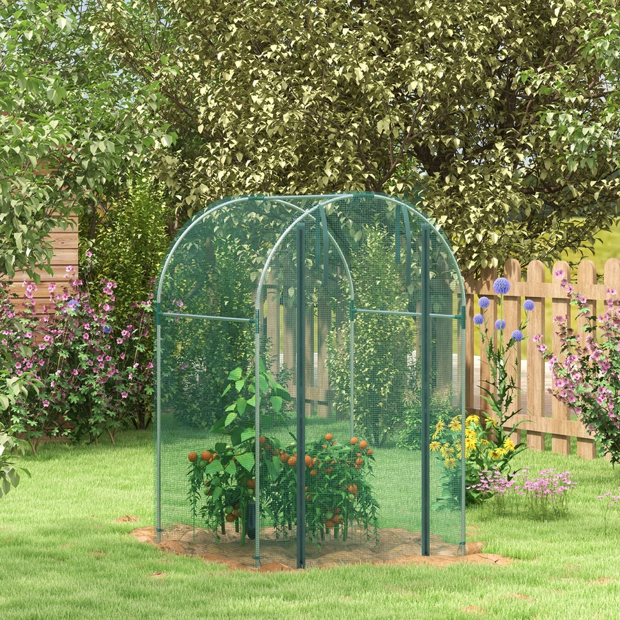 Image 988017_ALTMORE1.jpg, Product 988-017 / Price $63.99, Outsunny 4' x 4' Plant Protection Tent Crop Cage with Door, Green from Outsunny on TSC.ca's Home & Garden department