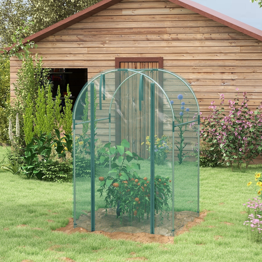 Image 988017_ALTMORE7.jpg, Product 988-017 / Price $63.99, Outsunny 4' x 4' Plant Protection Tent Crop Cage with Door, Green from Outsunny on TSC.ca's Home & Garden department