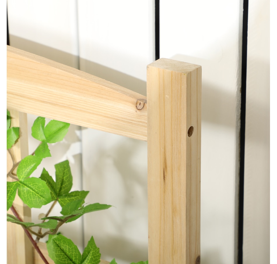 Image 988019_ALTMORE6.jpg, Product 988-019 / Price $89.99, Outsunny Large Raised Garden Bed Wooden Planters Box with Trellis, Natural from Outsunny on TSC.ca's Home & Garden department