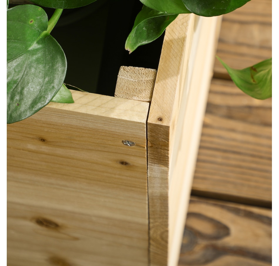 Image 988019_ALTMORE8.jpg, Product 988-019 / Price $89.99, Outsunny Large Raised Garden Bed Wooden Planters Box with Trellis, Natural from Outsunny on TSC.ca's Home & Garden department