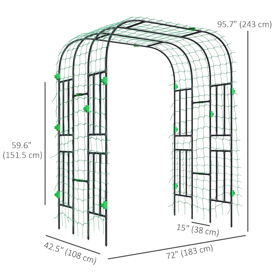 Image 988023_ALTMORE2.jpg, Product 988-023 / Price $128.99, Outsunny 8 FT Tall Garden Arch Trellis for Climbing Plants Outdoor from Outsunny on TSC.ca's Home & Garden department