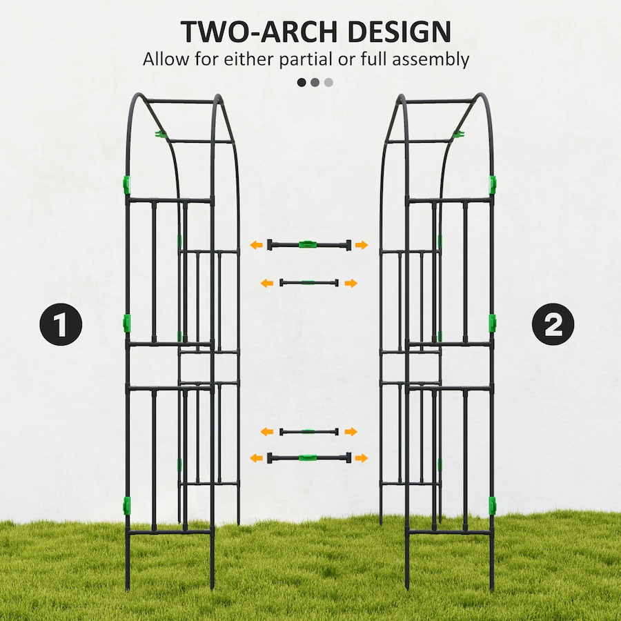 Image 988023_ALTMORE3.jpg, Product 988-023 / Price $128.99, Outsunny 8 FT Tall Garden Arch Trellis for Climbing Plants Outdoor from Outsunny on TSC.ca's Home & Garden department