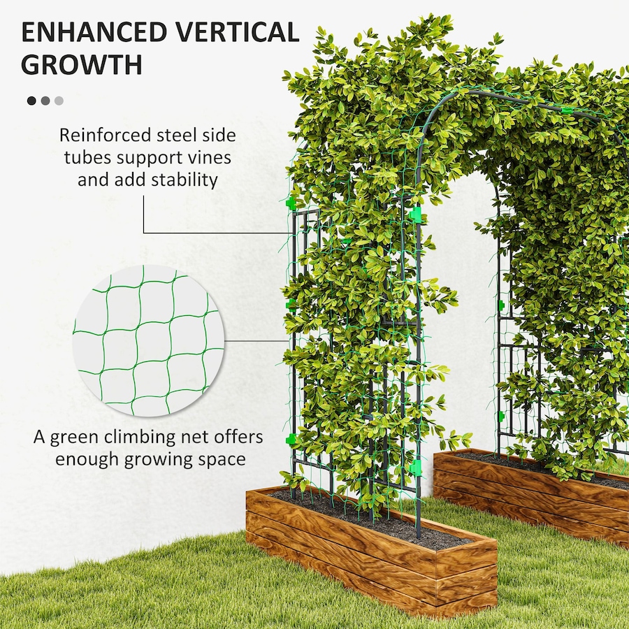 Image 988023_ALTMORE4.jpg, Product 988-023 / Price $128.99, Outsunny 8 FT Tall Garden Arch Trellis for Climbing Plants Outdoor from Outsunny on TSC.ca's Home & Garden department
