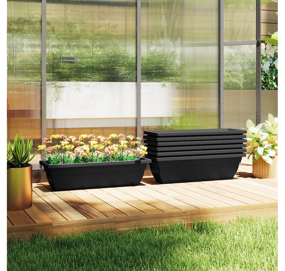 Image 988024_ALTMORE1.jpg, Product 988-024 / Price $54.99, Outsunny 7 Pack 23 Inches Window Boxes Planters, Black from Outsunny on TSC.ca's Home & Garden department