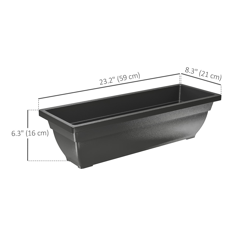 Image 988024_ALTMORE2.jpg, Product 988-024 / Price $54.99, Outsunny 7 Pack 23 Inches Window Boxes Planters, Black from Outsunny on TSC.ca's Home & Garden department