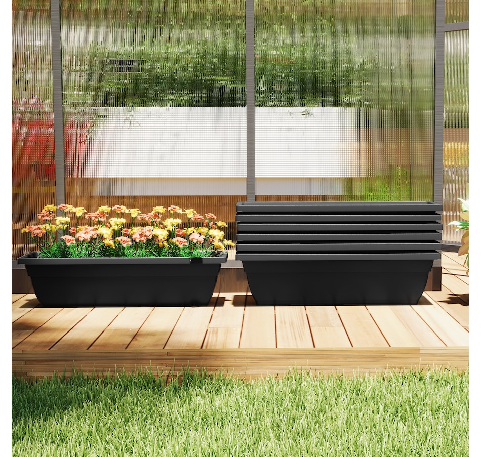 Image 988024_ALTMORE6.jpg, Product 988-024 / Price $54.99, Outsunny 7 Pack 23 Inches Window Boxes Planters, Black from Outsunny on TSC.ca's Home & Garden department