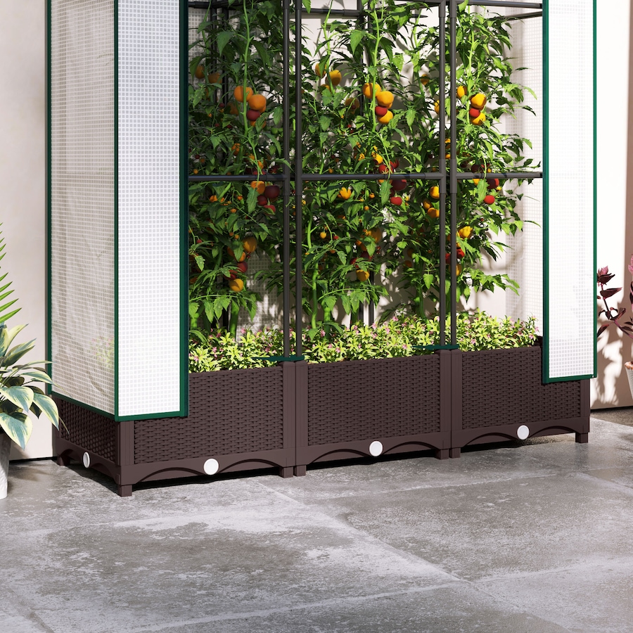 Image 988025_ALTMORE8.jpg, Product 988-025 / Price $114.99, Outsunny Plastic Raised Bed with Trellis and PE Cover, 47 x 16 x 50 in from Outsunny on TSC.ca's Home & Garden department