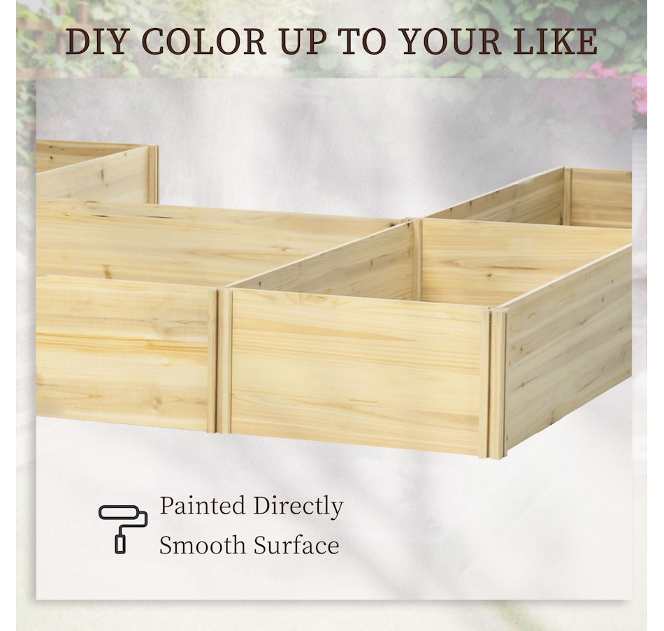 Image 988029_ALTMORE4.jpg, Product 988-029 / Price $144.99, Outsunny DIY 5-box Raised Garden Bed Flower Bed Set, Natural Wood from Outsunny on TSC.ca's Home & Garden department