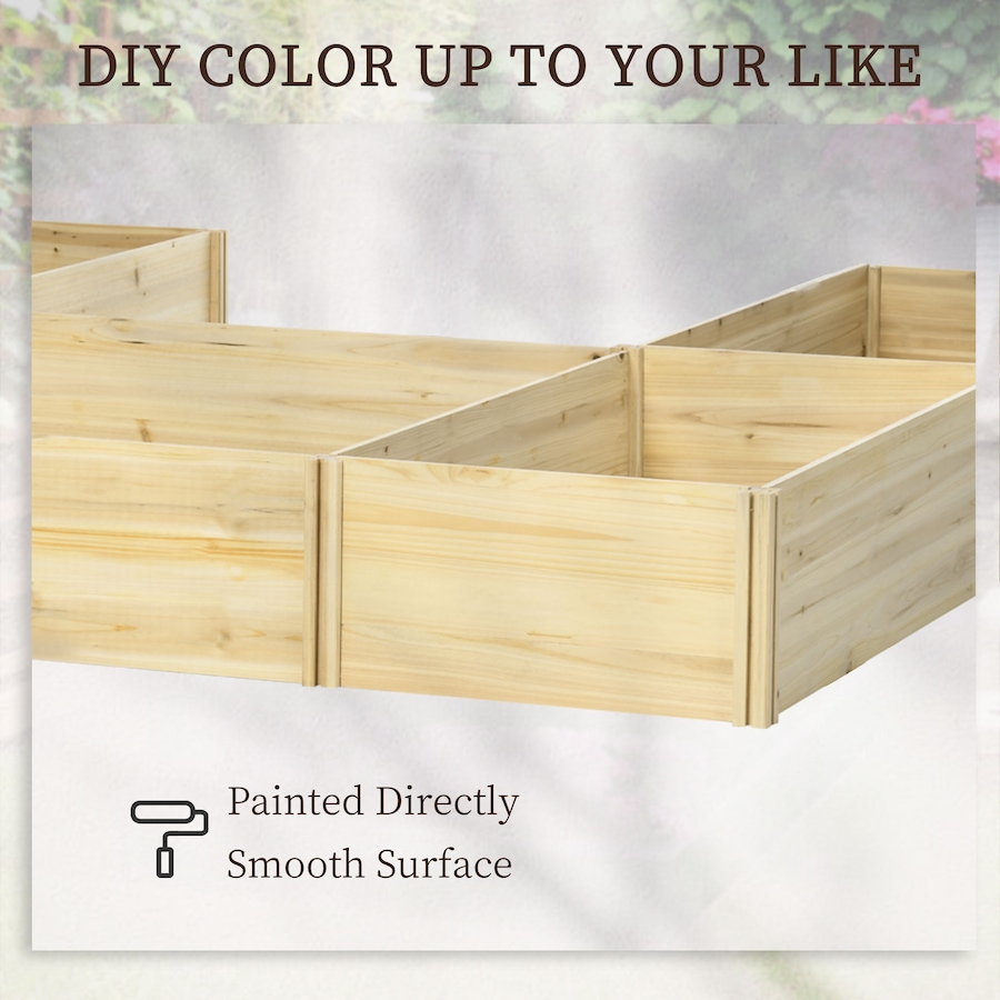 Image 988029_ALTMORE4.jpg, Product 988-029 / Price $129.99, Outsunny DIY 5-box Raised Garden Bed Flower Bed Set, Natural Wood from Outsunny on TSC.ca's Home & Garden department
