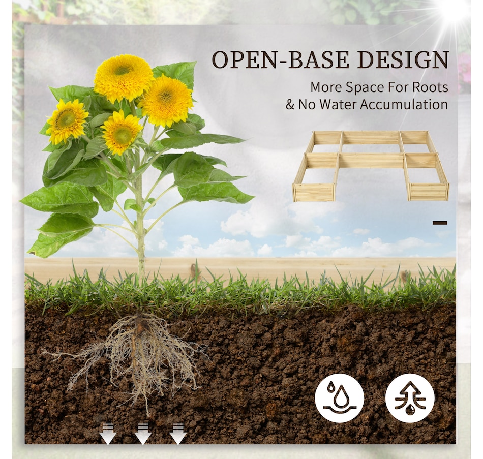 Image 988029_ALTMORE5.jpg, Product 988-029 / Price $144.99, Outsunny DIY 5-box Raised Garden Bed Flower Bed Set, Natural Wood from Outsunny on TSC.ca's Home & Garden department