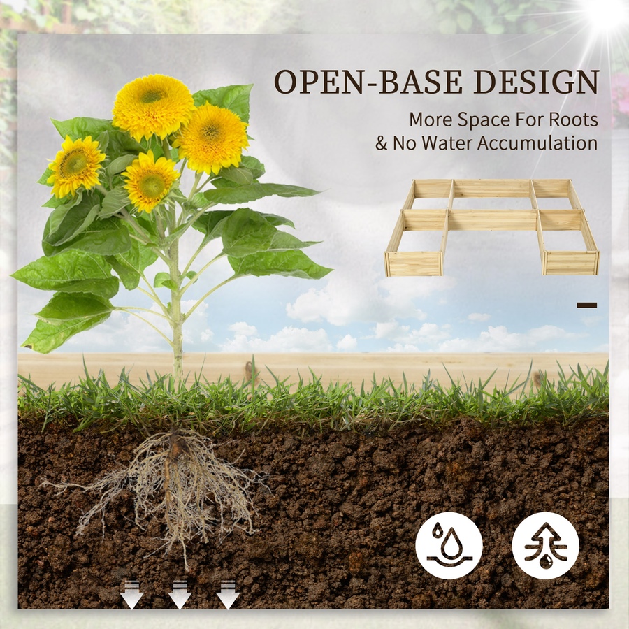 Image 988029_ALTMORE5.jpg, Product 988-029 / Price $129.99, Outsunny DIY 5-box Raised Garden Bed Flower Bed Set, Natural Wood from Outsunny on TSC.ca's Home & Garden department