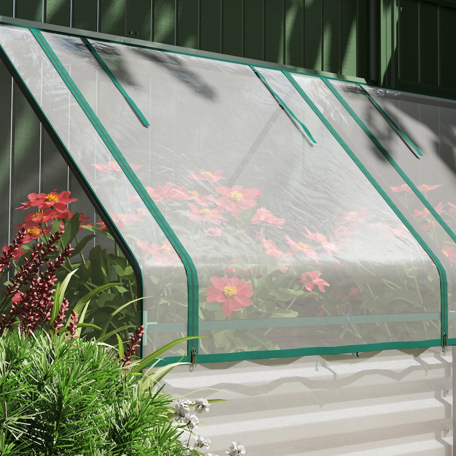 Image 988030_ALTMORE7.jpg, Product 988-030 / Price $79.99, Outsunny 6' x 3' Raised Garden Bed with Small Greenhouse, Clear and Silver from Outsunny on TSC.ca's Home & Garden department