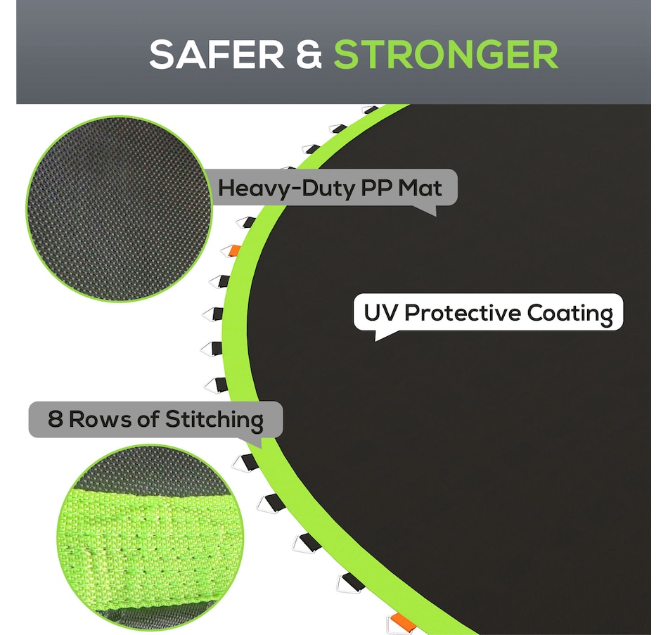 Image 988031_ALTMORE4.jpg, Product 988-031 / Price $64.99, Soozier Replacement Trampoline Mat with 72 V-Hooks, Fits 12ft Trampoline from Soozier on TSC.ca's Health & Fitness department