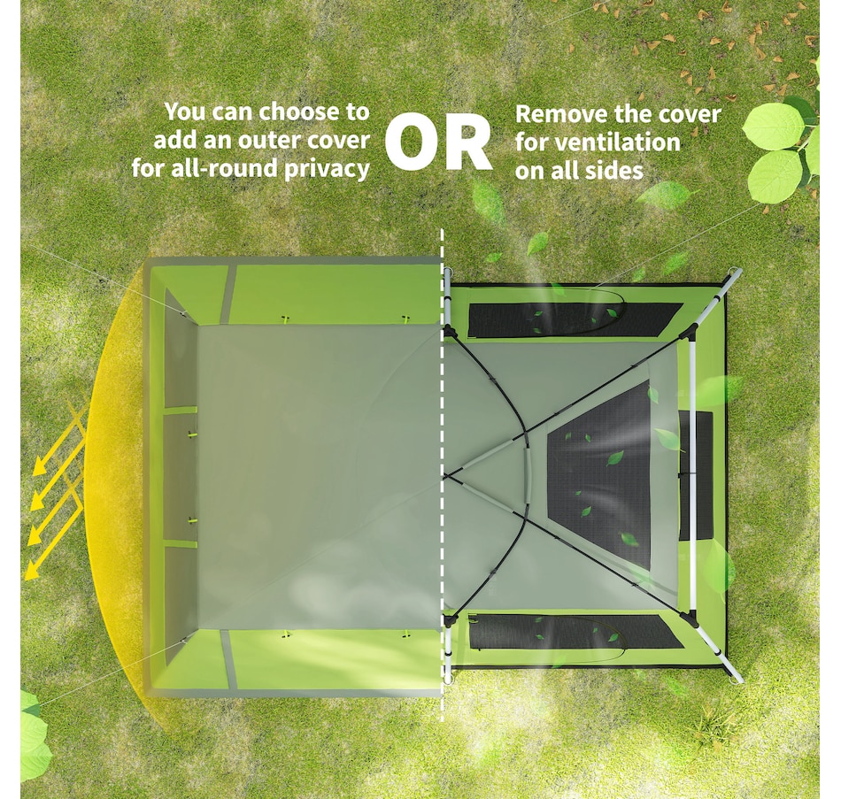 Image 988035_ALTMORE6.jpg, Product 988-035 / Price $239.99, Outsunny 4 Person Camping Tent, 2-Room Dome Tent with Porch, Green from Outsunny on TSC.ca's Health & Fitness department
